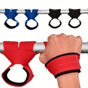 Resim 1 Çift Ayarlanabilir Kaymaz Spor Salonu Kaldırma Bilek Askıları - Ağırlık Kaldırma ve Güç Antrenmanı için Güvenli Kanca ve Döngü Kapama ile Siyah Polyester Fitness Eğitim Yardımcı Bileklikler 
