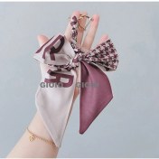 Resim Silver1 Gıoıo Yeni Ipek Eşarp Anahtarlık Kişiselleştirilmiş Inci Papyon Çanta Çekicilik Dokuma Anahtarlık (Yurt Dışından) 