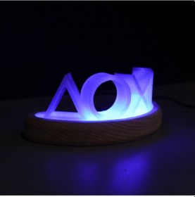 Resim Playstation Ps Logo Temalı Mavi Led Dekoratif Aydınlatma Mavi 