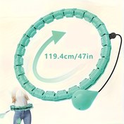 Resim 24 Bölmeli Ayarlanabilir Kadınlar İçin Ağırlıklı Fitness Halkası, Sessiz Bel Şekillendirici, Dayanıklı ABS Malzeme, Evde Egzersiz ve Vücut Güzelleştirme için Mükemmel, Akıllı Kilo Verme Halkası 