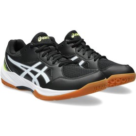 Resim Asics Gel-Task 3 Siyah-Beyaz Erkek Voleybol 