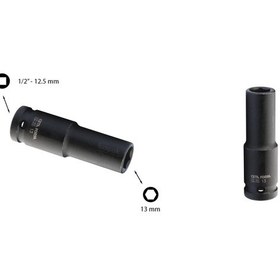 Resim Ceta Form 13 mm 1/2” 6 Köşe Derin Havalı Lokma Anahtar C64-H13 