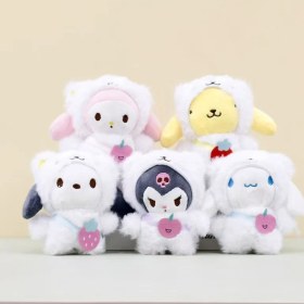 Resim OEMG Yeni 1 Adet Dört Inç Iyi Şanslar Karikatür Peluş Oyuncak Bebek Anahtarlık Sevimli Bebek Anahtar Küçük Kolye Seti (Yurt Dışından) 