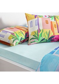 Resim Taç Lyona Ranforce Çift Kişilik Nevresim Takımı Mavi 000000001000050394 MAVI 