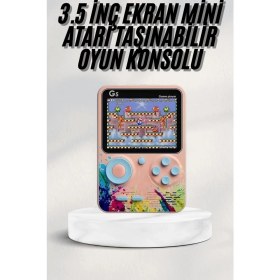 Resim 3 Inç Ekran 500 Oyunlu Game Box Mini Taşınabilir Oyun Konsolu 
