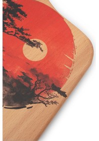 Resim Yekpare Masif Ahşap Sunum Kesme Tahtası Desenli Kayın Large 3 