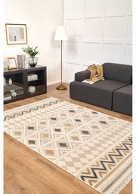 Resim Kaşmir Halı 7/24 Luna Orbit 160x230 CM Salon Mutfak Halısı Yolluk Kilim 