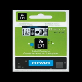 Resim Dymo D1 Şerit Standart 12 Mmx7 Mt Şeffaf Üzerine Siyah 45010 S0720500 