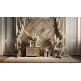 Resim Venspor Rustik ve Şık Salon Arkaplanı 200 x 150 cm Fon Duvar Örtüsü 