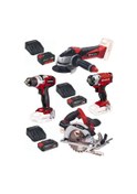 Resim Einhell TE-CI 18/1 Vidalama + TE-CS 18/165/1 Daire Testere + TE-CD 18'li Matkap Te-ag18/115 Taşlama + 2 x 2.5 Ah Akü + 4.0 Ah Akü Set 