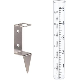 Resim Seraphic 1 5 Inç Kapasiteli Tüplü Dış Mekan, 2'den 1 Paslanmaz Çelik Tutucu - Bahçe Için Hassas Yağmur Ölçümü, Çimenler (Yurt Dışından) 