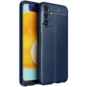 Resim Gpack Samsung Galaxy A04S Niss Silikon Deri Görünümlü Kamera Korumalı Lacivert Kılıf 