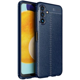 Resim Gpack Samsung Galaxy A04S Niss Silikon Deri Görünümlü Kamera Korumalı Lacivert Kılıf 