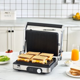 Resim Homend Grilliant 1347H Inox Gövdeli Döküm Plakalı Tost ve Izgara Makinesi 