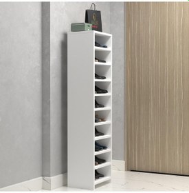 Resim Kenzlife Ayakkabılık Konevi Mat Beyaz Suntalam 155 040 30 Yirmi Çift Ayakkabı Kapasitesi Arkalıksız Beyaz 