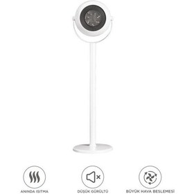 Resim Ayaklı Isıtıcı Fan 800w Sessiz Çalışma Hızlı Isıtma Aşırı Isınma Koruma 