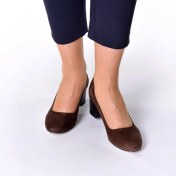 Resim Costo Shoes 1453 Kahve Süet Topuklu Büyük Numara Kadın Ayakkabıları 