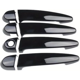 Resim Xuweiwei Black Bmw E87 E90 E91 E92 E93 F30 X1 X2 X3 X4 X6 Otomobil Kapı Kolu Kapağı Parlak Siyah İç Dekorasyon 