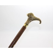 Resim Pirinç Aslan Büstü Baston Model 1 