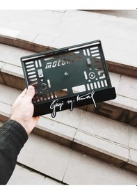 Resim Motorsiklet Plakalık Gazi Mustafa Kemal Atatürk İmza Lazer Kesim Pleksi Motor Plakalık 