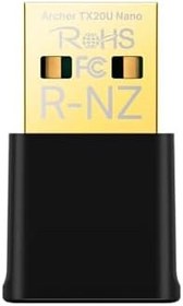 Resim TP-Link Archer TX20U Nano, AX1800 Mbps, Çift Bant, MU-MIMO, USB 2.0, WPA3, Windows 10/11 Uyumlu, Wi-Fi 6 Nano USB Adaptör 