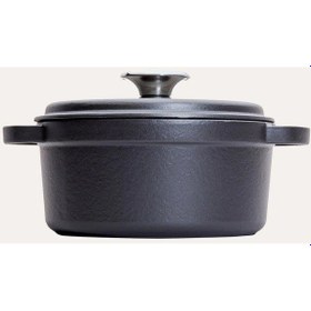 Resim Sürel Demir Döküm Derin Tencere Siyah 28 Cm 