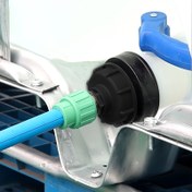 Resim IBC Tank Adapter Connector, Plastik Kaba Konu Bağlantı, S60X6 1/2", 3/4", 1", Avrupa ve Amerika Konu Standartıyla Bahçe Hortumu Bağlantı için 