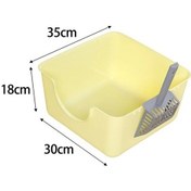 Resim Üstü Açık Pet Çöp Tepsisi Sıçrama Önleyici Kedi Lazımlığı Yavru Kedi Küçük Orta Kediler Için Yüksek Taraflı Kitty Çöp Tavası İle Kedi Kumu Kutusu Drp2f7 