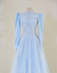Resim Couture Ares Tesettür Abiye - Mavi / 52 