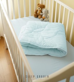 Resim Sleep Garden Ranforce Anti-bakteriyel Pamuk Bebek Yorgan Mavi 95x145 