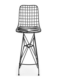 Resim Knsz kafes tel bar sandalyesi 1 li zengin syhbonar 75 cm oturma yüksekliği ofis cafe bahçe mutfak 