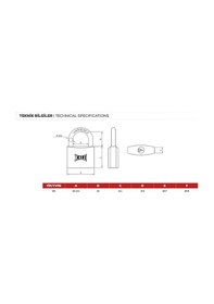 Resim Kilit Asma Kilit Sarı 20mm 