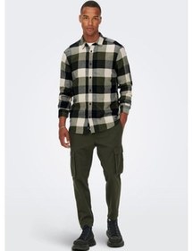 Resim Only & Sons Onsgudmund Ls 3t Check Shırt Noos Erkek Beyaz Uk Gömlek - 22020301 Beyaz 