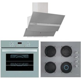 Resim Lanova 4406G01 - G 16400-217 - 3130G6 Gri Cam Ankastre Set 