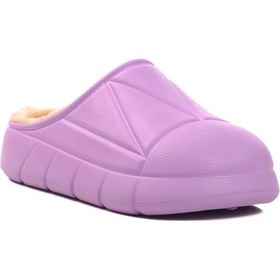 Resim Ayakmod 712 Z Lila Kürklü Kadın Terlik Lila 