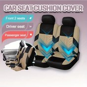 Resim Lumaworld Renault Megane Talian 2017-2023 Ön Koltuk Kılıfı Khaki Yumuşak Geometrik Desen 