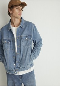 Resim Mavi - Ray Kolej Vintage Mavi Jean Ceket 0110273-87940 Mavi 