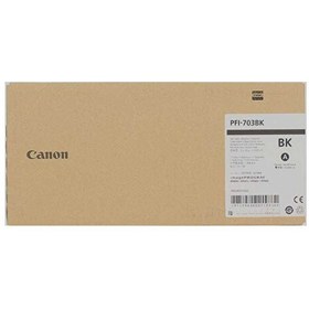 Resim Canon PFI-703 BK (Photo Black) Fotoğraf Siyah Plotter Orijinal Mürekkep Kartuş 700 ml. (2963B001) 