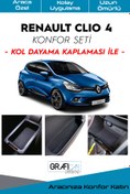 Resim GRAFICAR DESIGN Renault Clio 4 Konfor Seti -iç Trim Kumaş Kadife Kaplama-izolasyon Amaçlı Ürün/kol Dayama Kaplamalı 