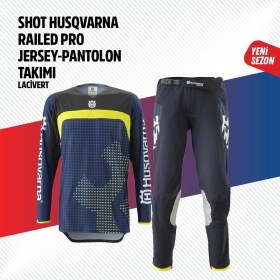 Resim Shot Husqvarna Mavi Jersey Pantolon Takımı 
