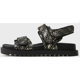 Resim Guess Kadın Sandalet Fl6fbs Fal03 Blkpl Siyah-gold Siyah - Altın 