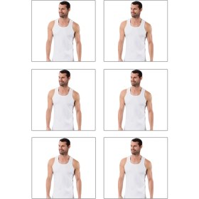 Resim Özkan Underwear 0058 6'lı Paket Erkek Pamuklu Ribana Esnek Rahat Sporcu Atlet 
