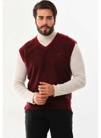 Resim Pelikan Erkek V Yaka Süveter 9617 Kiremit 