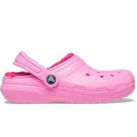 Resim Taffy Pink Kız Çocuk Crocs Classic Lined Clog Çocuk Terlik 207010 