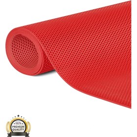 Resim TBM Plastik Kaydırmaz Kırmızı Bal Petek Paspas EN:120cm 120 x 80 cm 