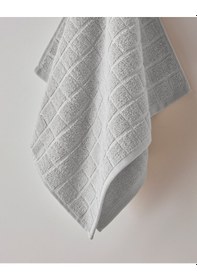 Resim English Home Chequer Pamuk Yüz Havlusu 50x80 Cm Gri Gri 