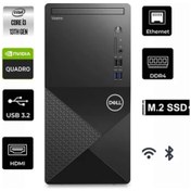Resim Dell Vostro 3020 N2042VDT3020MTU-158 i3-13100 64 GB 4 TB SSD T1000 W11P Masaüstü Bilgisayar 