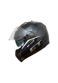Resim Beon B700 B-Shock Çene Açılır Vizörlü Kask Gri - Siyah 