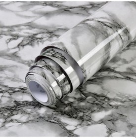 Resim Yaozixa Mermer Desenli Su Geçirmez Kendinden Yapışkanlı Duvar Kağıdı - Mutfak, Banyo, Oturma Odası İçin 5 Metre Diğer 