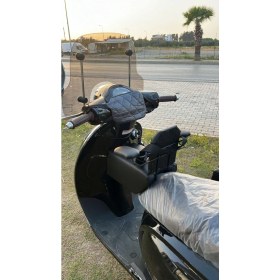 Resim Arora Capucino Motosiklet Çocuk Koltuğu, Emniyet Kemerli, Siyah Deri, Kollu, 2-8 Yaş Arası, Hediyeli 